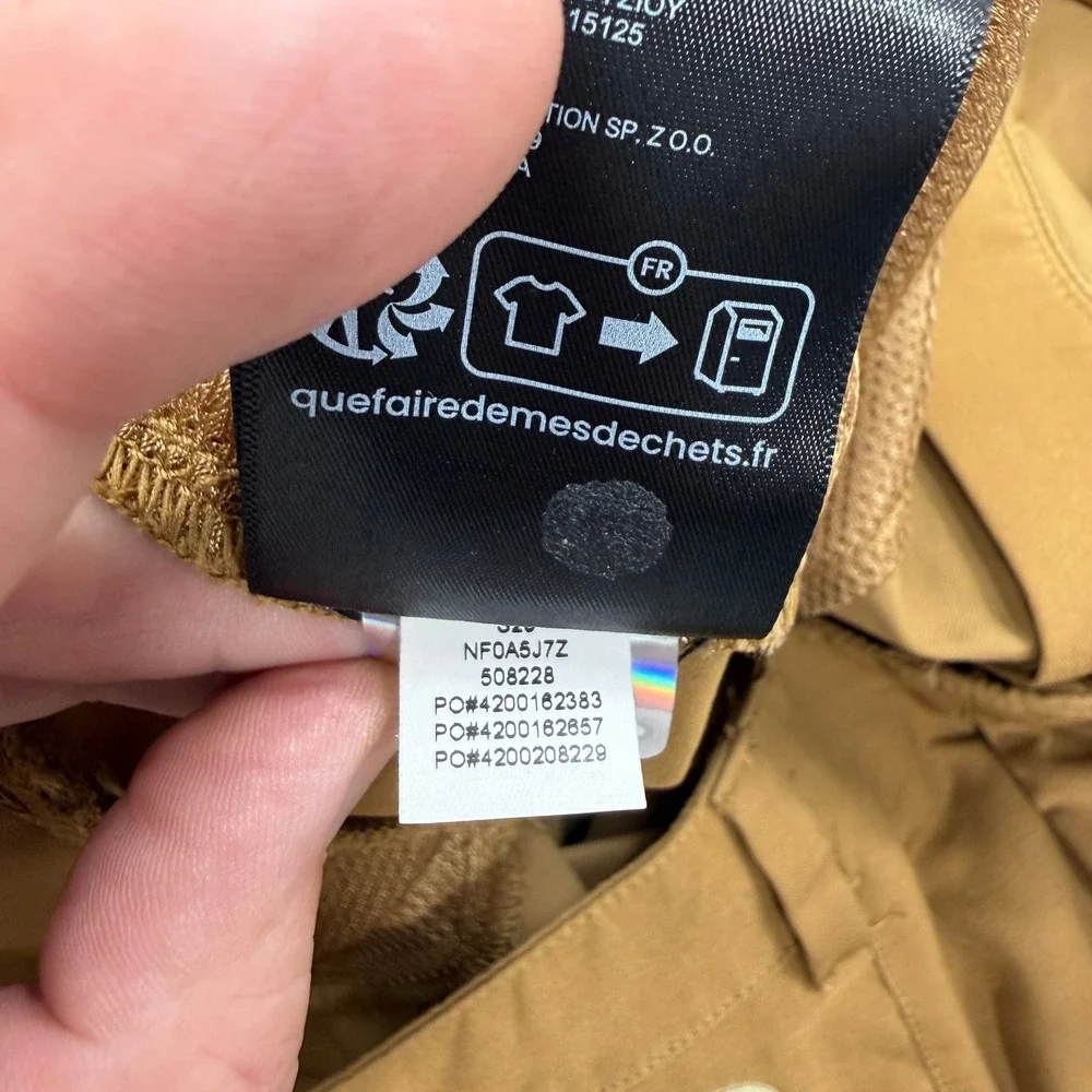 The North Face Project Pants Climbing Technical Chino Brown Mens 40 Short